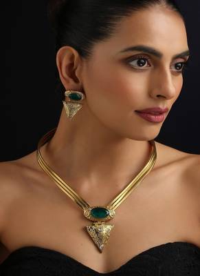 Gold plated necklace set 1