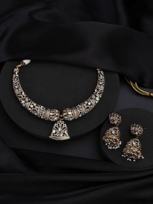 Gold plated polki necklace set 2