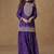 Violet chinnon silk embroidered plazzo suit 