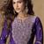 Violet chinnon silk embroidered plazzo suit 