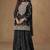 Black  chinnon silk embroidered plazzo suit 