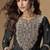 Black  chinnon silk embroidered plazzo suit 