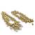 Elegant white kundan & beads chain dangler earrings for women & girls.