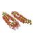 Elegant pink kundan & beads chain dangler earrings for women & girls.