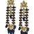 Elegant blue kundan & beads chain dangler earrings for women & girls.