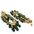 Elegant green kundan & beads chain dangler earrings for women & girls.