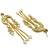 Elegant white kundan & beads chain dangler earrings for women & girls.