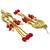Elegant ruby kundan & beads chain dangler earrings for women & girls.