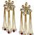 Elegant ruby kundan & beads chain dangler earrings for women & girls.