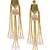 Elegant pink kundan & beads chain dangler earrings for women & girls.