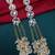 Elegant white kundan & beads chain dangler earrings for women & girls.