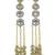 Elegant white kundan & beads chain dangler earrings for women & girls.