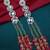 Elegant ruby kundan & beads chain dangler earrings for women & girls.