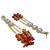 Elegant ruby kundan & beads chain dangler earrings for women & girls.