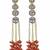 Elegant pink kundan & beads chain dangler earrings for women & girls.