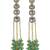 Elegant mint kundan & beads chain dangler earrings for women & girls.