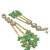 Elegant mint kundan & beads chain dangler earrings for women & girls.