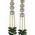Elegant green kundan & beads chain dangler earrings for women & girls.