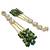 Elegant green kundan & beads chain dangler earrings for women & girls.