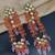 Elegant pink kundan & beads chain dangler earrings for women & girls.