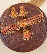 Gold plated goddess choker set