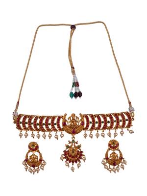 Gold plated goddess choker set 2