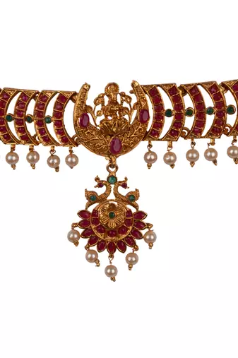 Gold plated goddess choker set