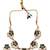 Gold plated green lotus necklace set