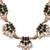 Gold plated green lotus necklace set