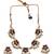 Gold plated muticolor lotus necklace set