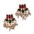Gold plated muticolor lotus necklace set