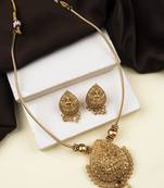 Gold plated goddess necklace set
