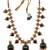 Gold plated green floral necklace set