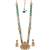 Gold plated goddess turquoise beads long necklace set