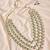 Vastramay men's cream & silver rhinestone pearl wedding necklace