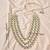 Vastramay men's cream & silver rhinestone pearl wedding necklace
