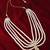 Vastramay men's cream layered pearl rhinestone wedding necklace