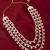 Vastramay men's cream & silver rhinestone pearl wedding necklace