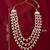 Vastramay men's cream & silver rhinestone pearl wedding necklace