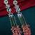 Elegant pink kundan & beads chain dangler earrings for women & girls.