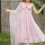 Baby pink lotus hand embroidered cotton kurta set