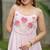 Baby pink lotus hand embroidered cotton kurta set