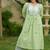 Green lotus hand embroidered cotton kurta set