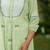 Green lotus hand embroidered cotton kurta set