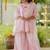 Pink lotus sharara hand embroidered cotton suit set