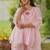 Pink lotus sharara hand embroidered cotton suit set