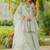 Green lotus sharara hand embroidered cotton suit set