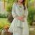 Green lotus sharara hand embroidered cotton suit set