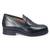 Black solid leather shoes