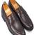 Brown solid leather shoes